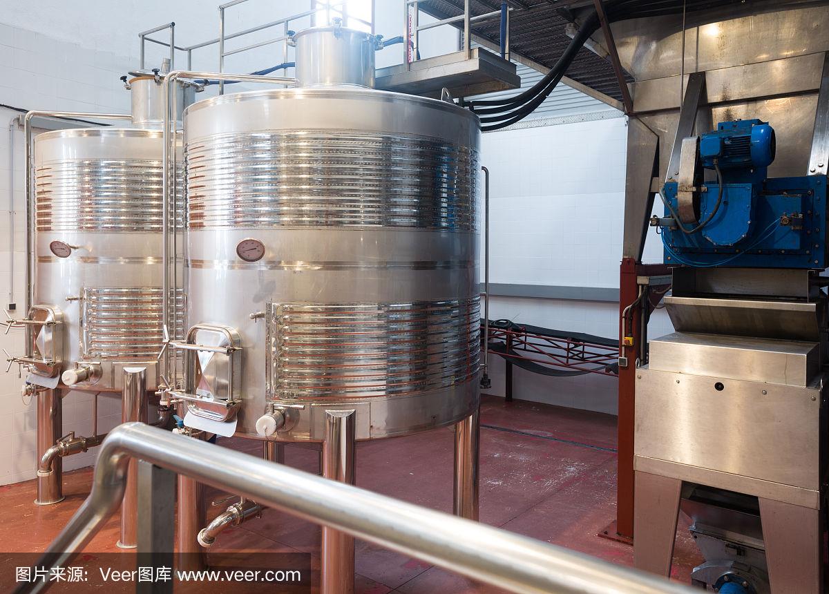 食品加工廠,工廠,葡萄酒,材料,小桶